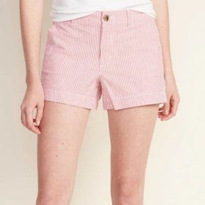OLD NAVY✨Mid-Rise Pink and White Striped Summer Everyday Shorts Size 0